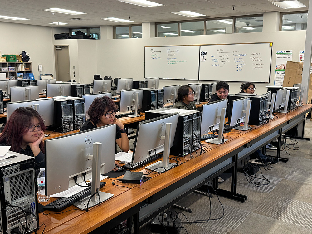 Julian's students prepping on Demo Day